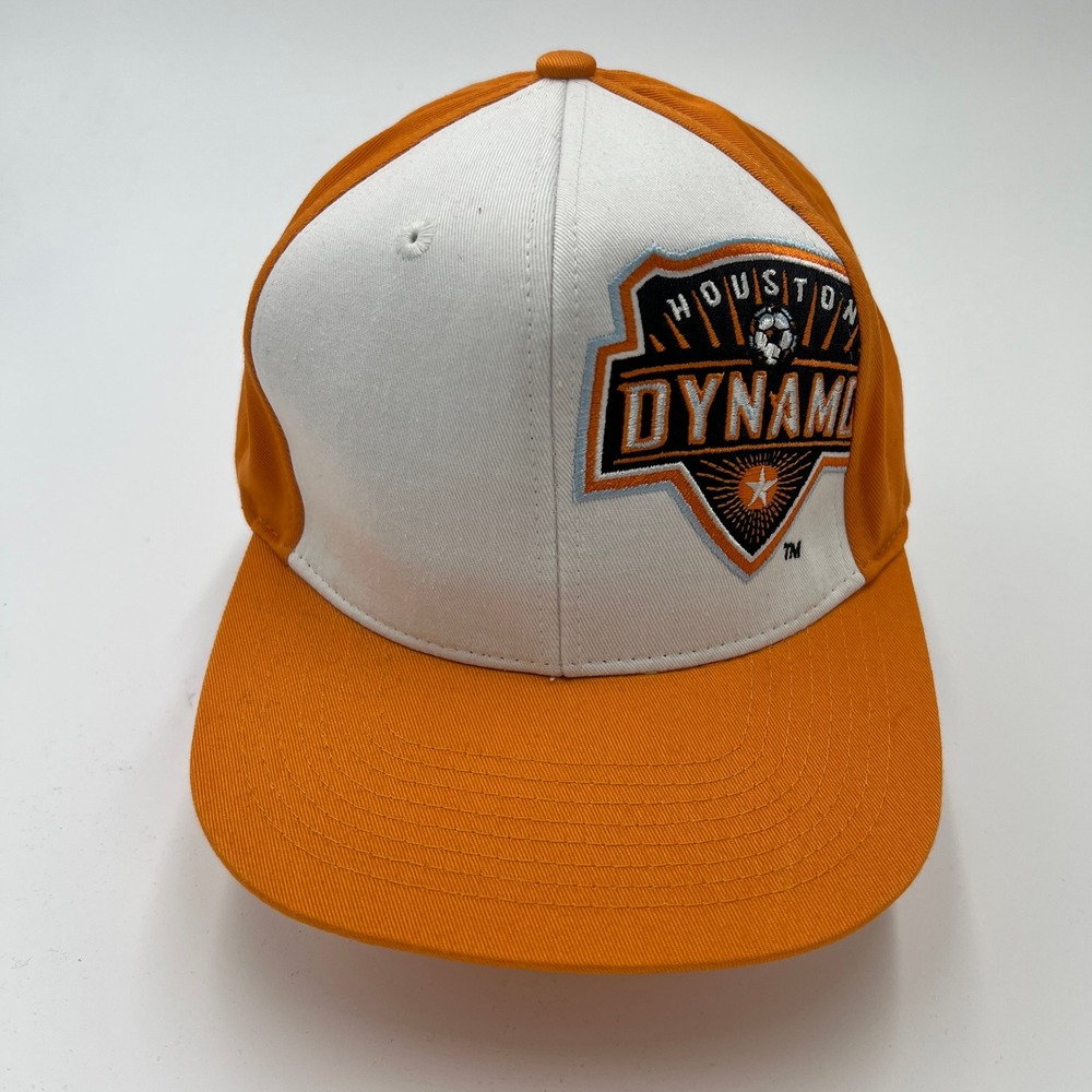 Houston Dynamo MLS Soccer Cap Orange White Adjustable‎ Snapback